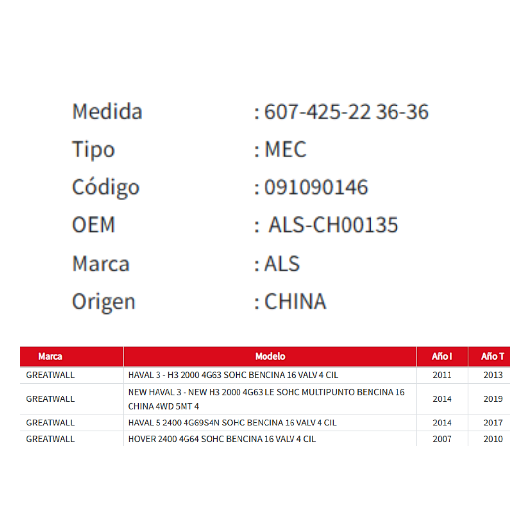 RADIADOR MOTOR GWLL HAVAL/NEWHAVAL/HOVER 2.0/2.4 (2007-2019)