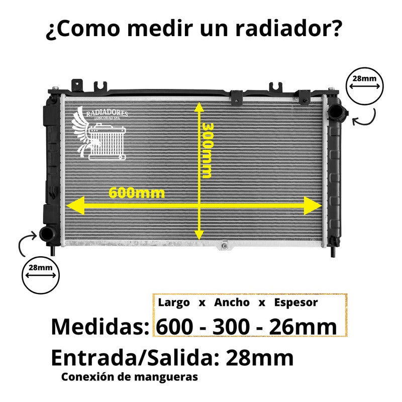 Radiador Motor Nissan Platina / Renault Clio -Kangoo-Megane-Scenic-Symbol 1.5/1.6
