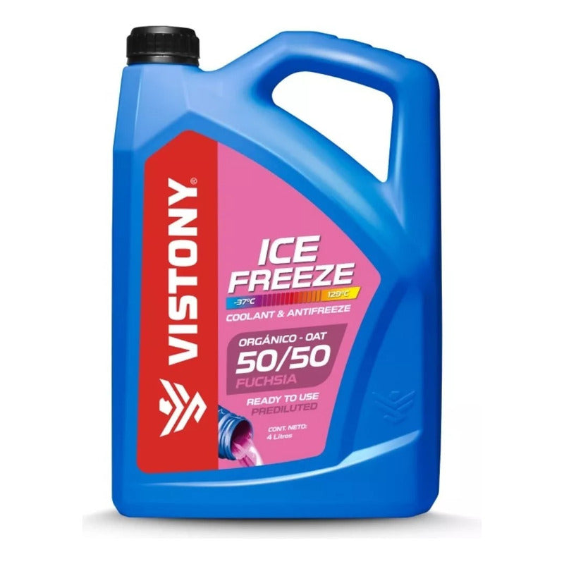 Anticongelante/refrigerante Coolant Vistony 50/50 Rosado 4litros