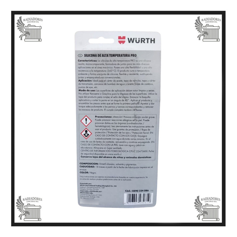 Silicona Alta Temperatura Negra 85gr