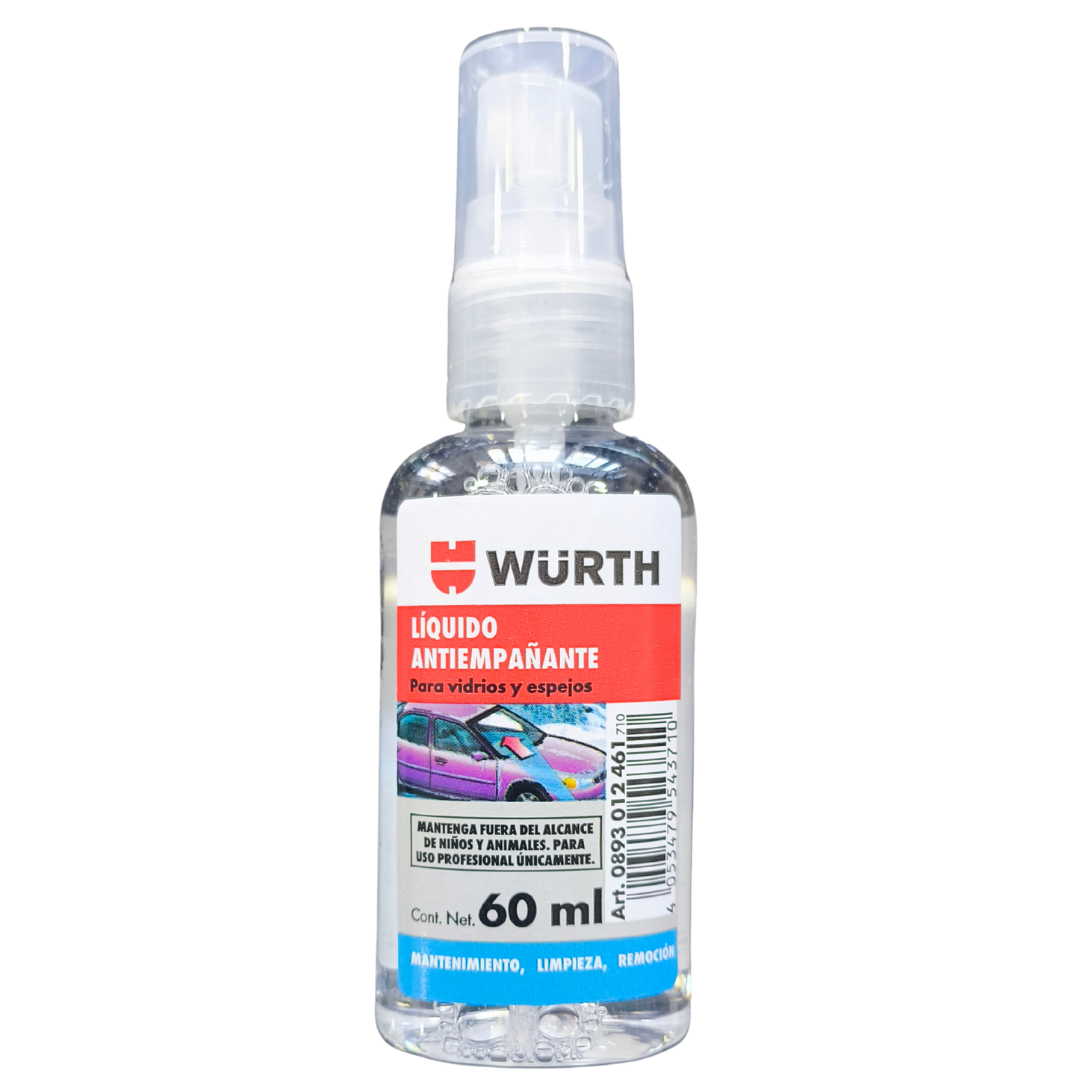 Anti Empañante 60 ml Würth - Sellado Antiniebla para Vidrios y Espejos