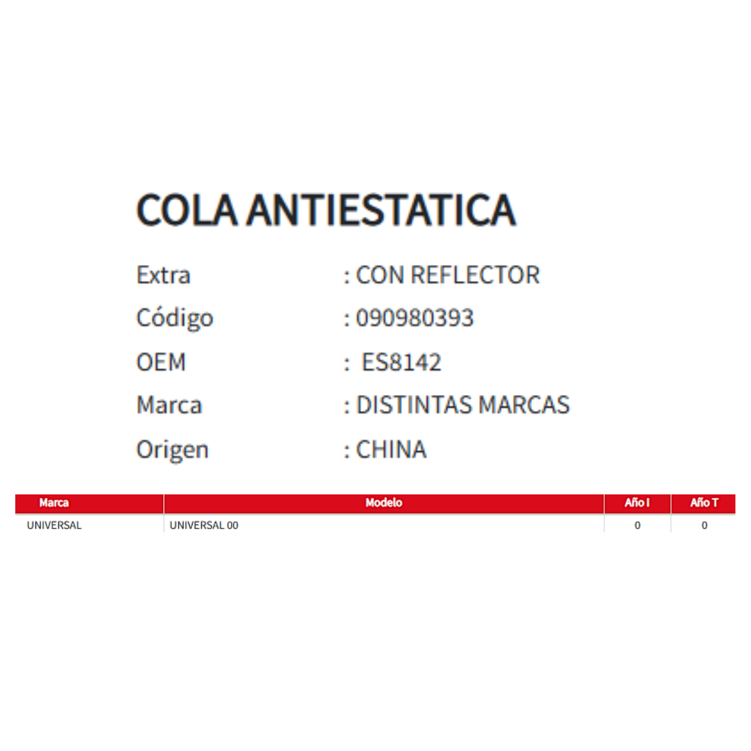 COLA ANTIESTATICA CON REFLECTOR