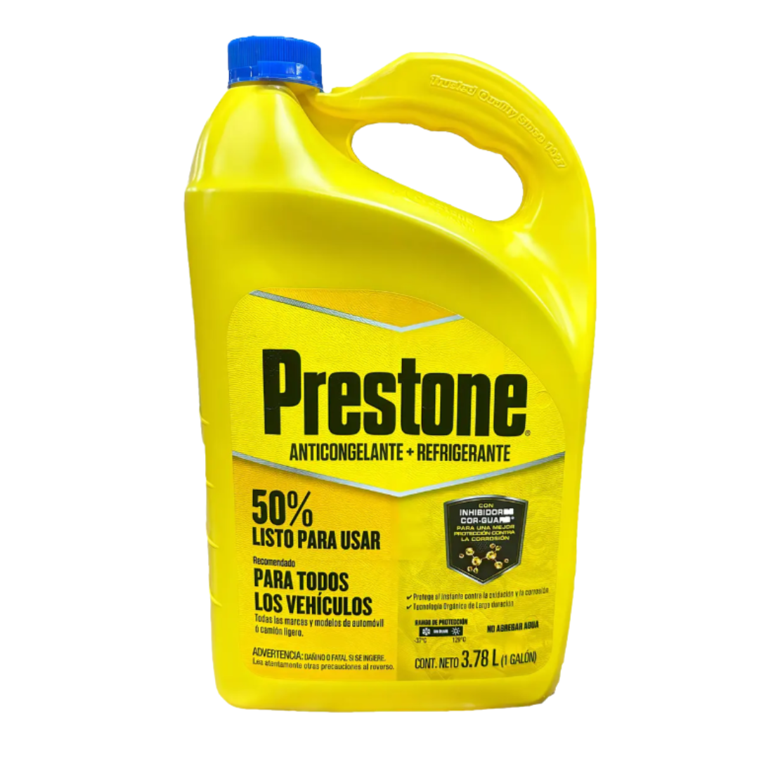 Coolant Prestone 50/50 Verde 4 Litros | Refrigerante Motor