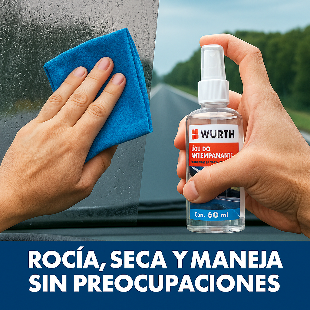 Anti Empañante 60 ml Würth - Sellado Antiniebla para Vidrios y Espejos