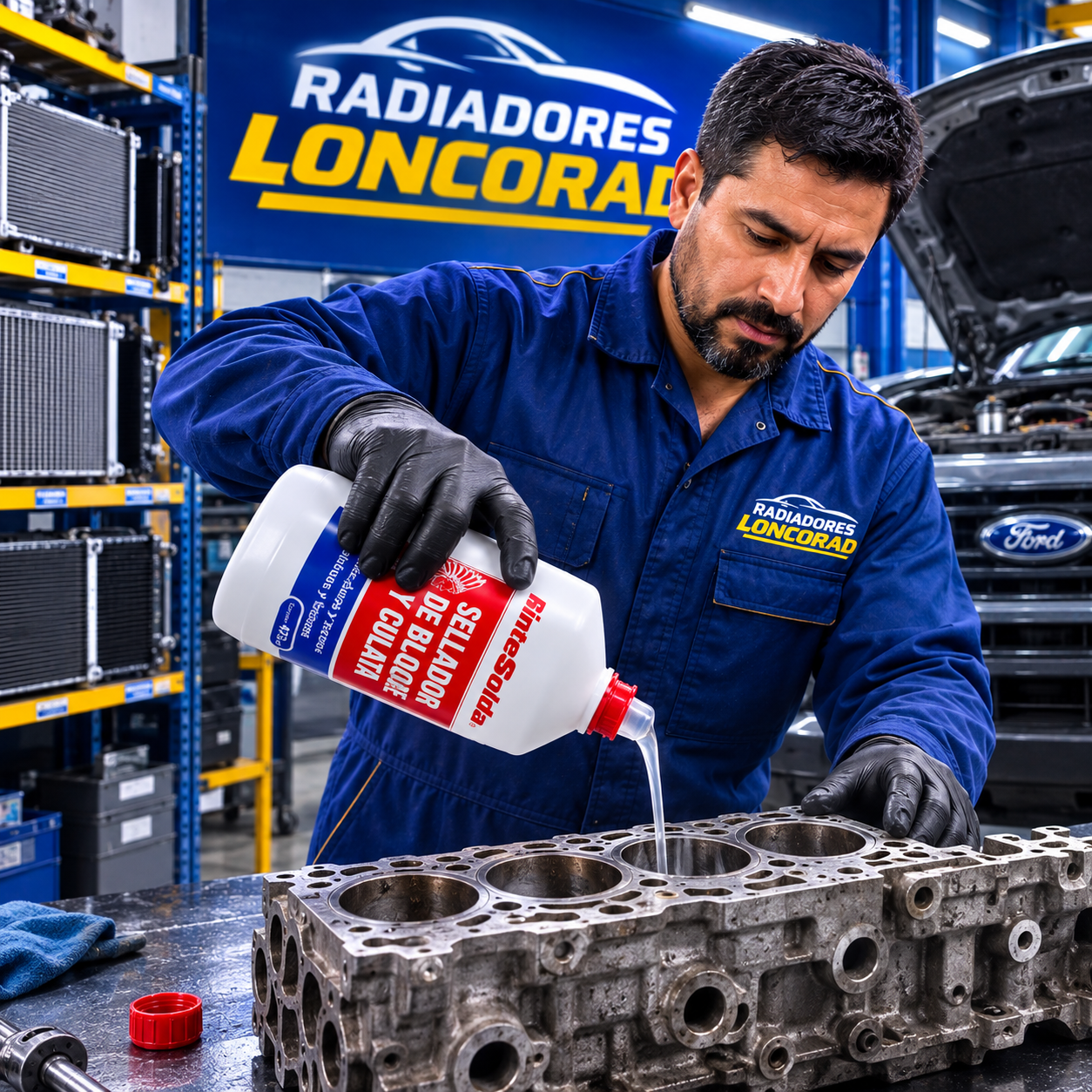 Sellador de Block y Radiador 473 ml | Sellador Motor y Sistema de Refrigeración