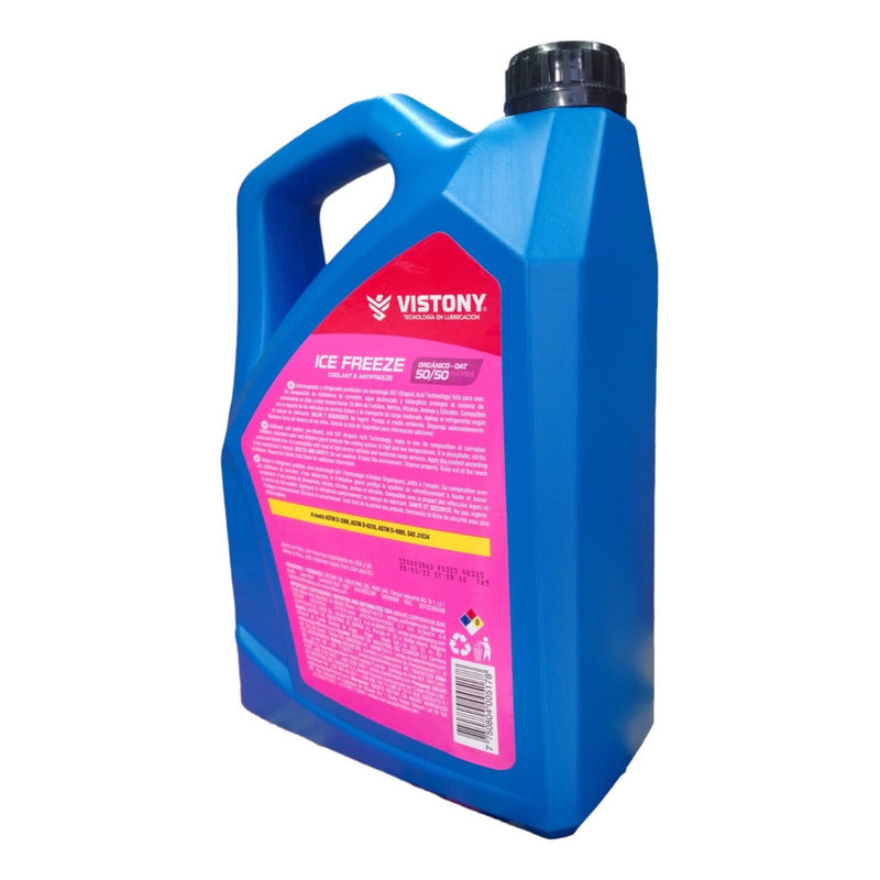 Anticongelante/refrigerante Coolant Vistony 50/50 Rosado 4litros